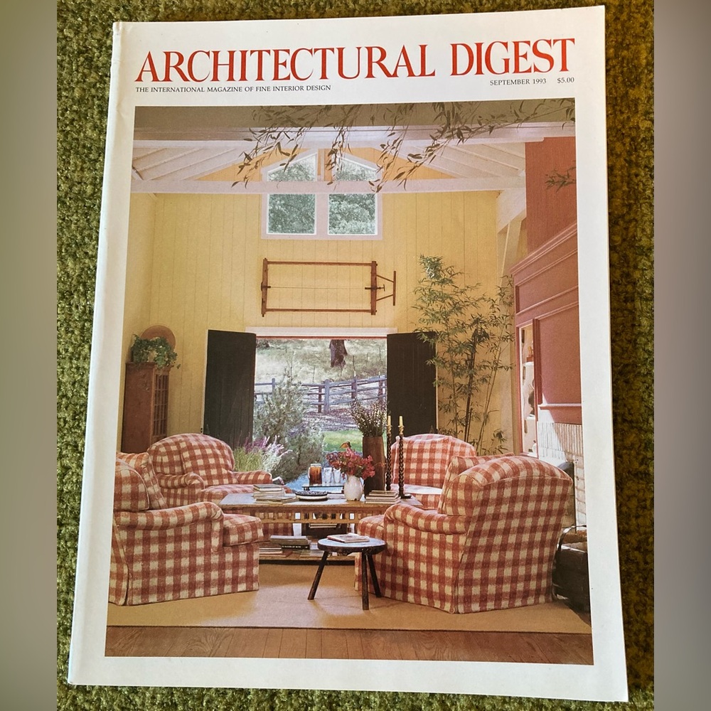 Vintage Architectural Digest Magazine Featuring Natalie Cole September 1993